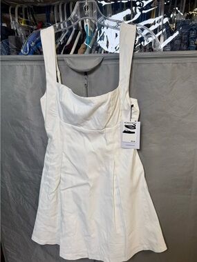 NWT Princess Polly White Square-Neck Mini Dress- Size 6